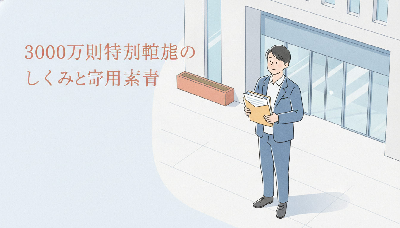 3000万円特別控除のしくみと適用要件